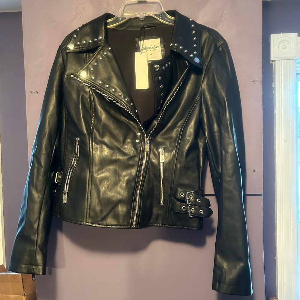 Chelsea Deboer Lauriebelles leather jacket medium nwt